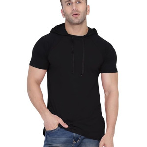 Men's Hooded Raglan Sleeve T-Shirt