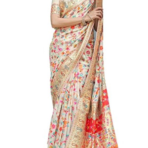 Kanjivaram Pure Soft Silk Handloom Saree Pure Golden Zari With Blouse Piece