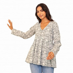 Women's Linen Blend Solid Regular Fit Tunic Top | Kurti for Women , Maroon